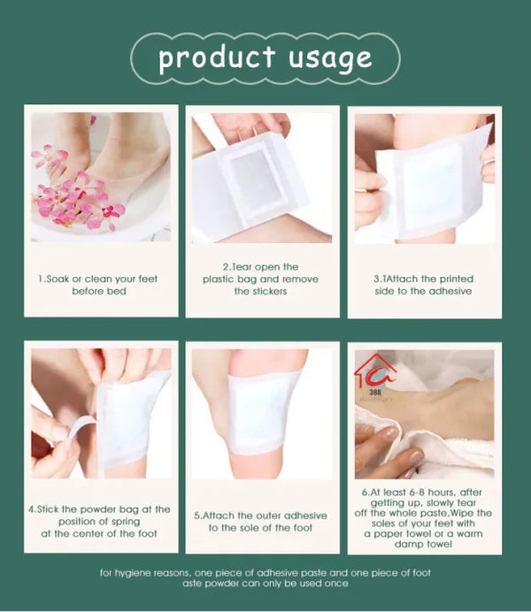 100% 🥉 Pure Sole Herbal & Gentle Ingredient Detox Foot Pads BUY 10 GET 20 FREE (Pack of 30)